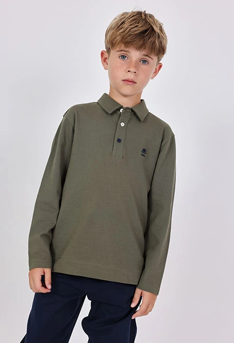 Polo bambino verde oliva