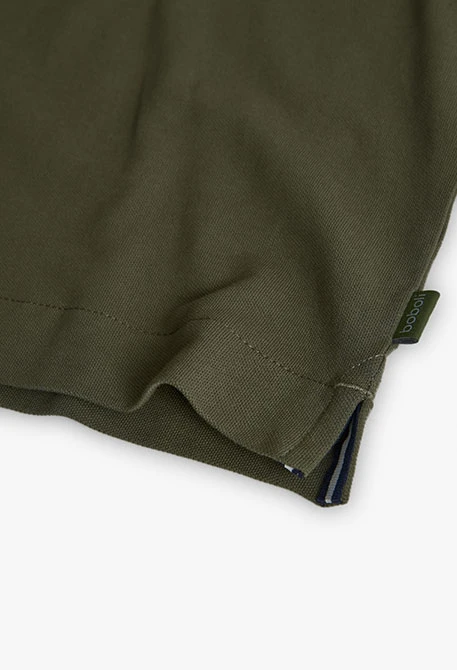 Polo niño verde oliva