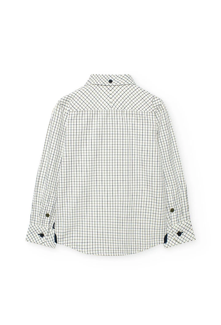 Camisa menino popelina xadrez