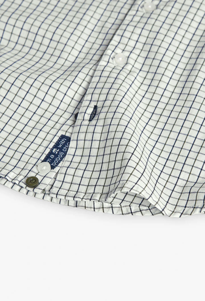 Poplin checked boy´s shirt