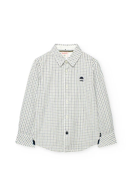 Camisa niño popelín cuadros