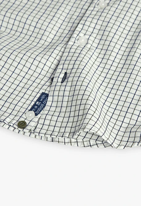 Poplin checked boy´s shirt