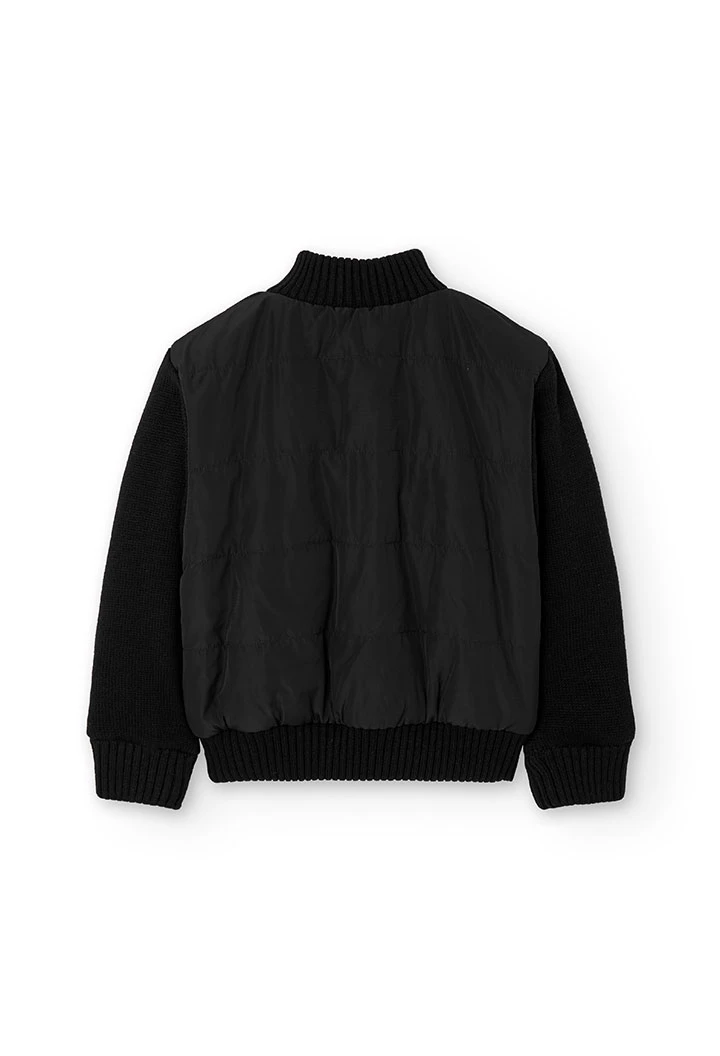 Blouson en maille noire pour garçon