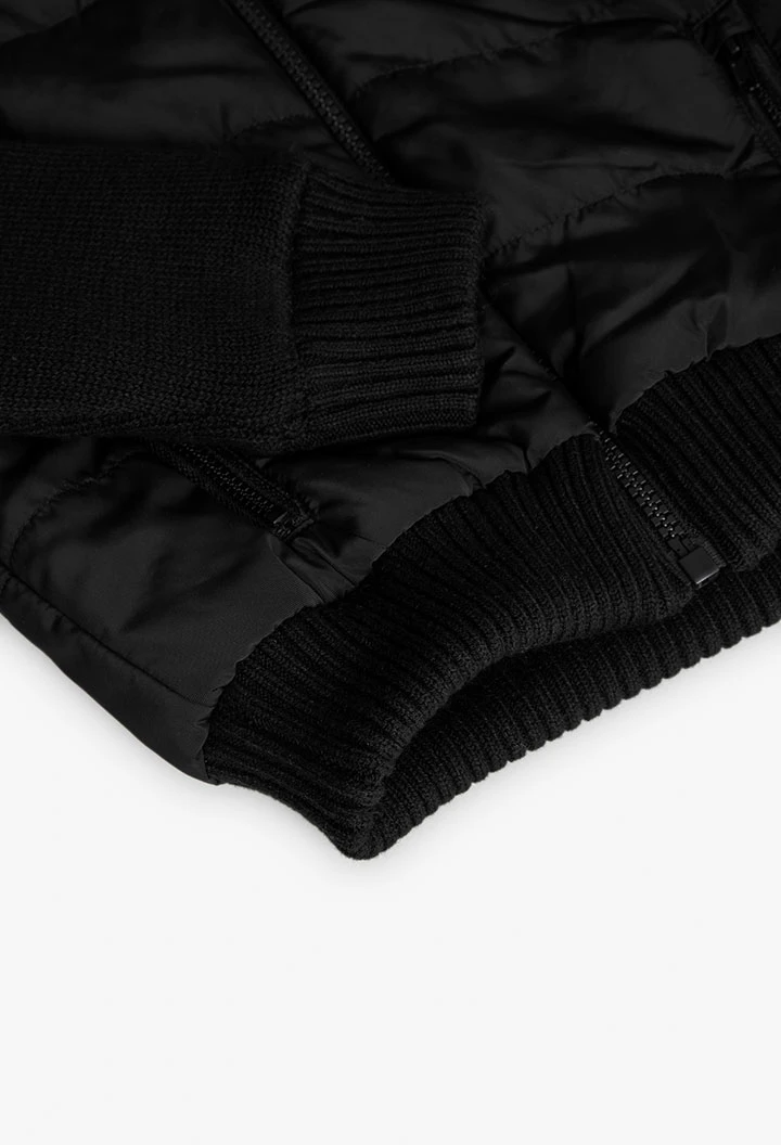 Blouson en maille noire pour garçon