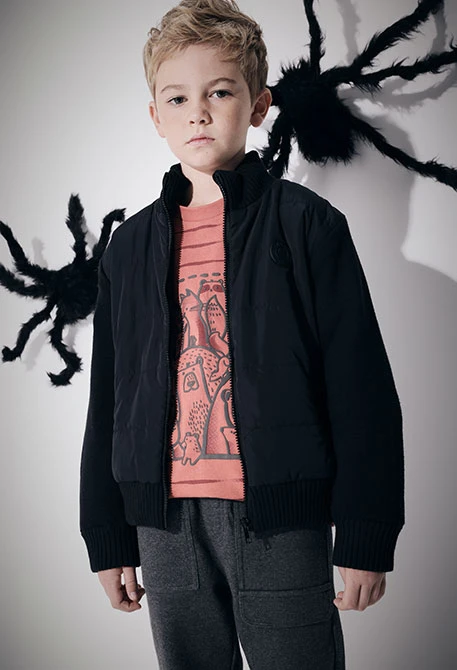 Giacca bambino in maglia nera