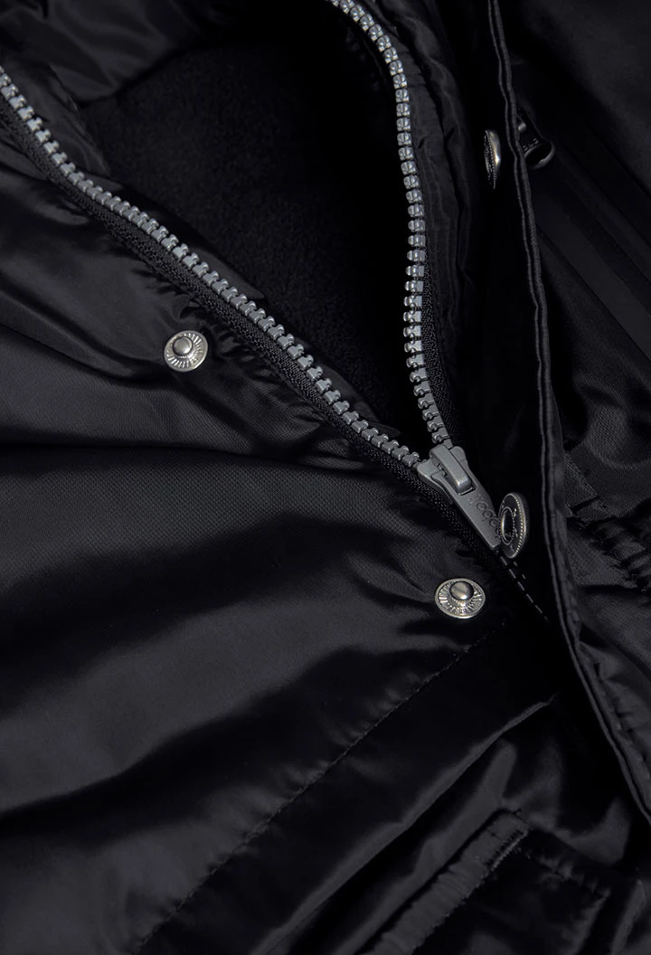 Jungen-Parka aus schwarzem Funktionsgewebe