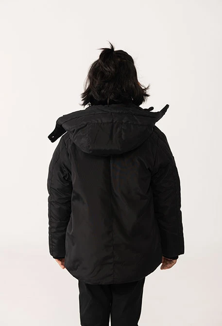 Parka niño tejido técnico negro