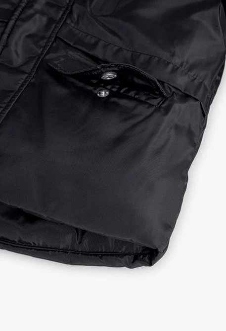 Parka nen teixit tècnic negre