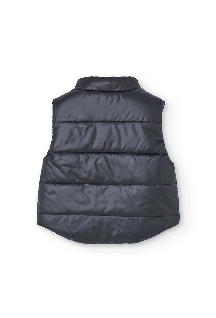 Gilet garçon réversible technique noir