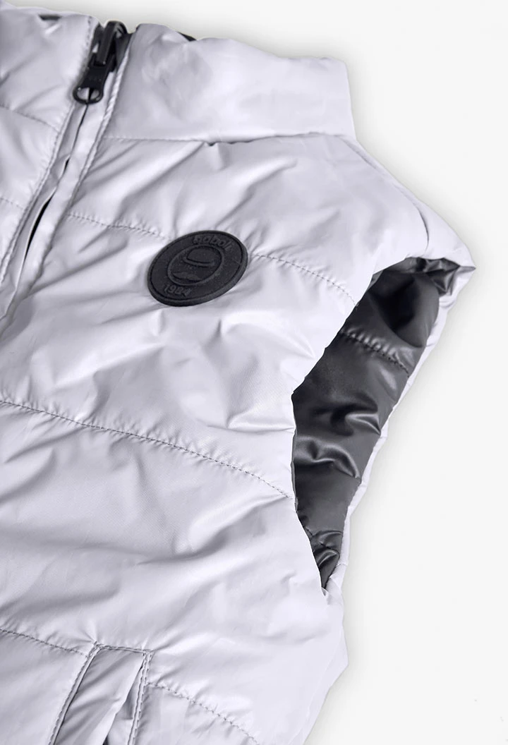 Gilet garçon réversible technique noir
