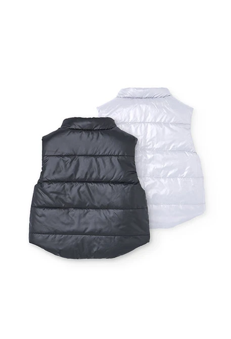 Gilet garçon réversible technique noir