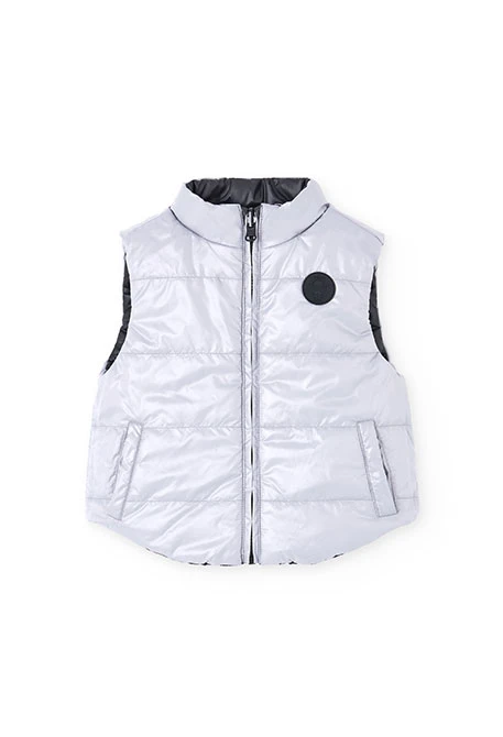 Gilet garçon réversible technique noir