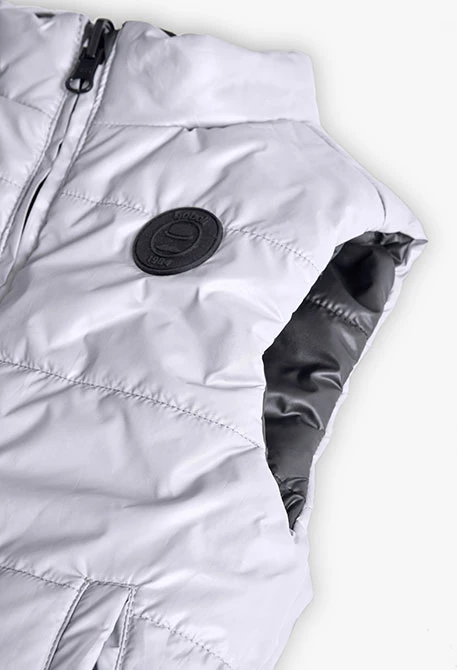 Gilet garçon réversible technique noir