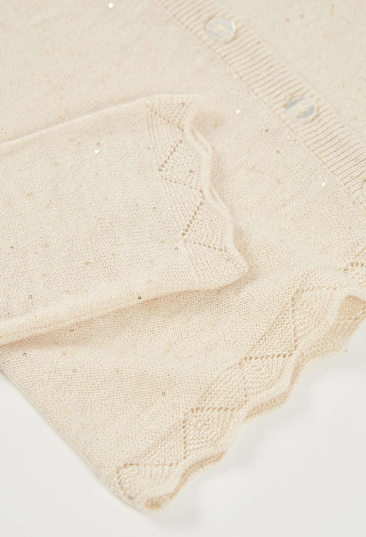 Veste en coton fille blanche