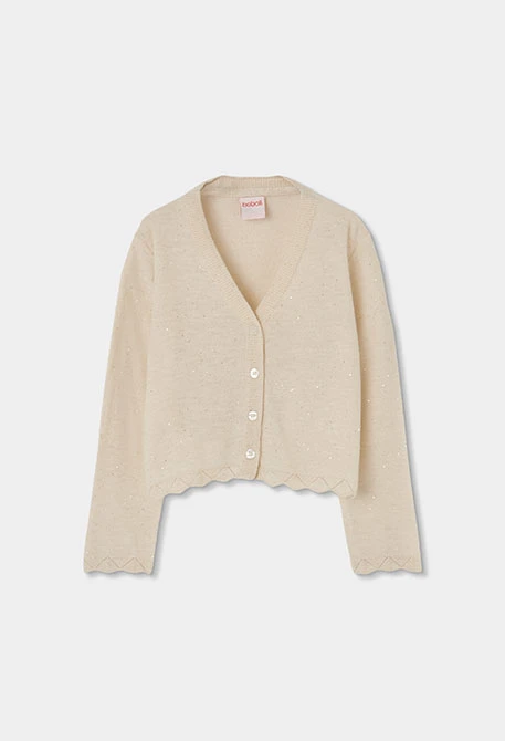 Veste en coton fille blanche