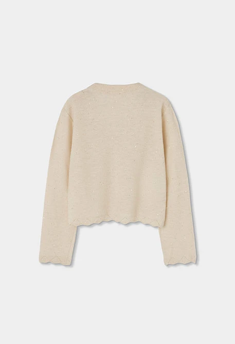 Chaqueta algodón niña blanco