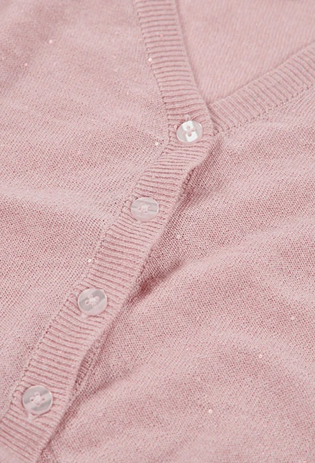 Chaqueta algodón niña rosa claro