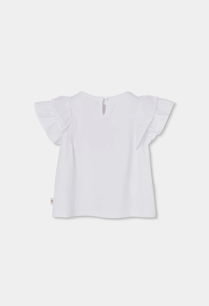 Camisola de algodão menina branca