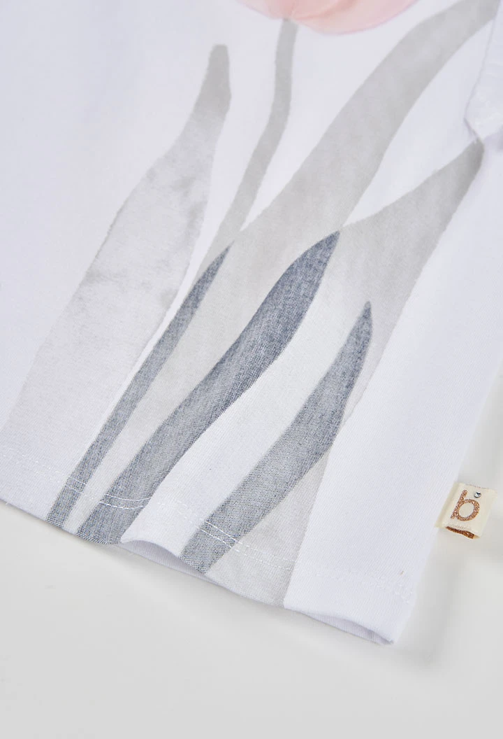 White cotton T-shirt for girl