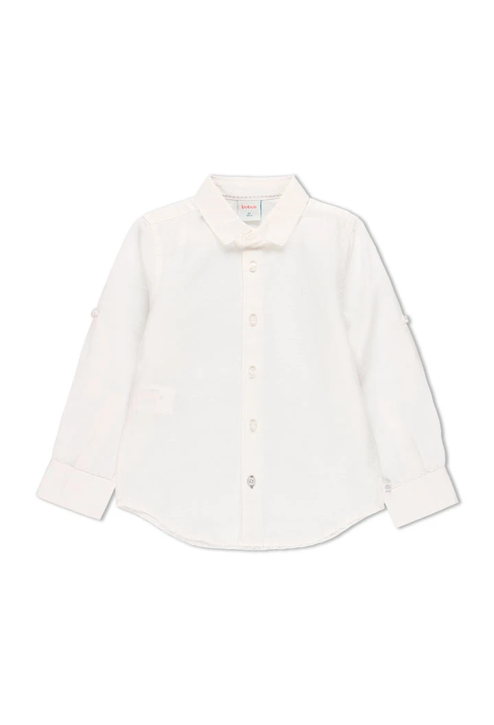 Chemise en lin manche longue pour garçon