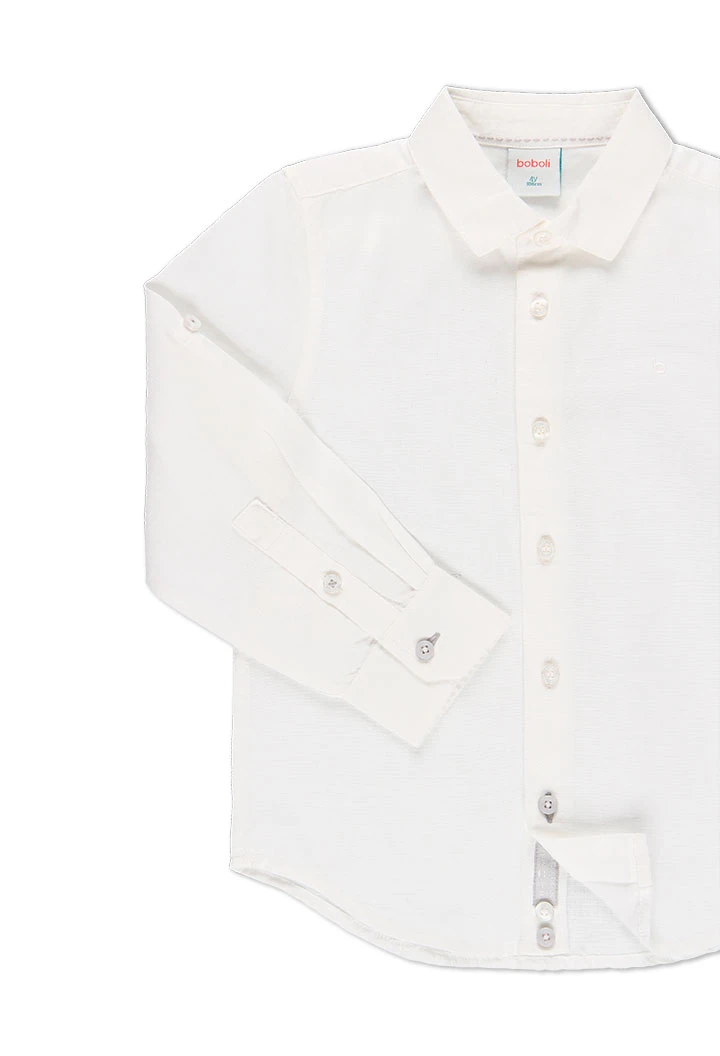Chemise en lin manche longue pour garçon