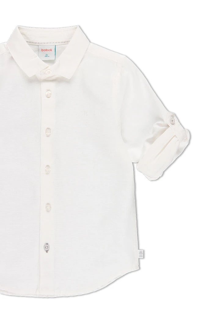 Chemise en lin manche longue pour garçon