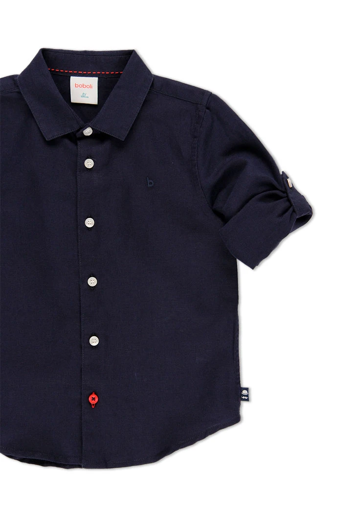 Chemise en lin manche longue pour garçon