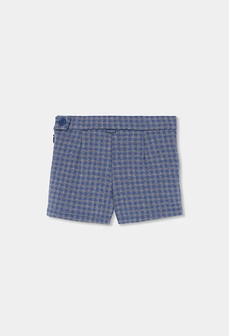 Bermuda punt quadres blau amb cors