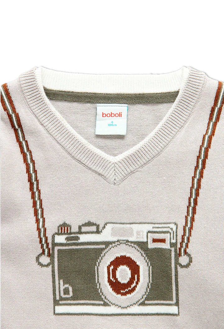 Pull avec coudieres pour garçon