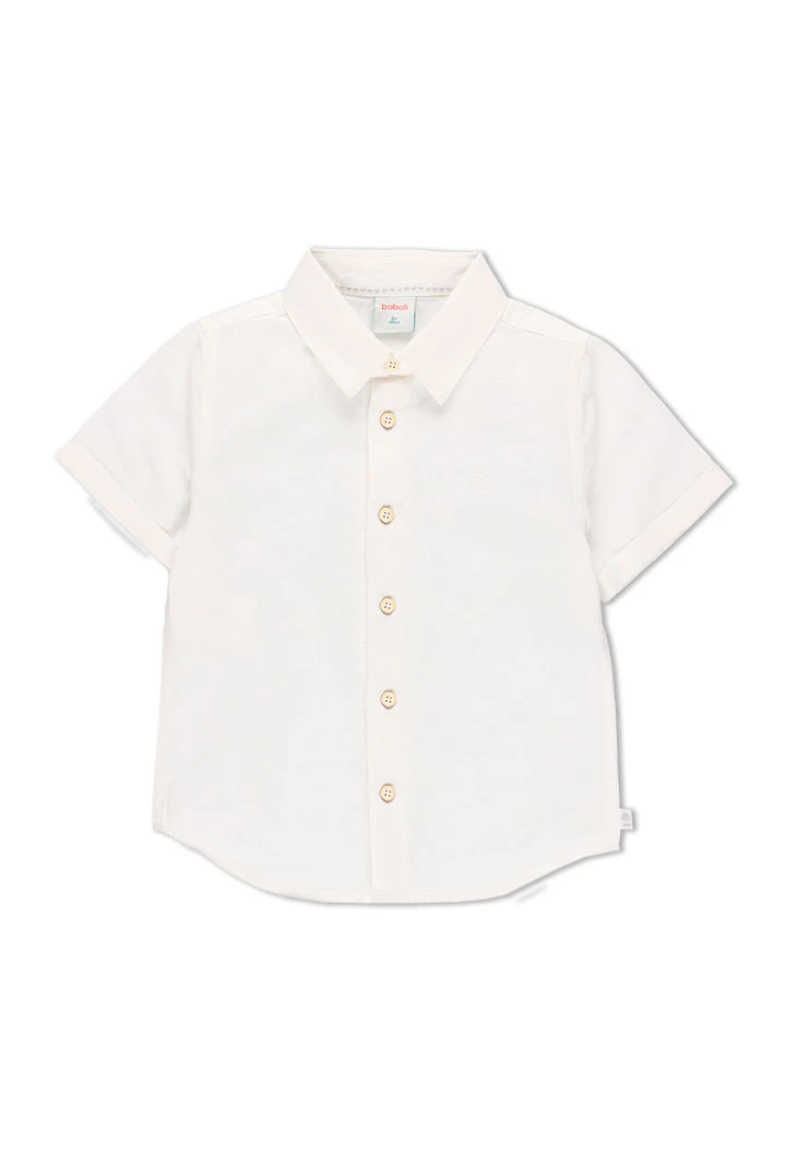 Chemise en lin manche courte pour garçon