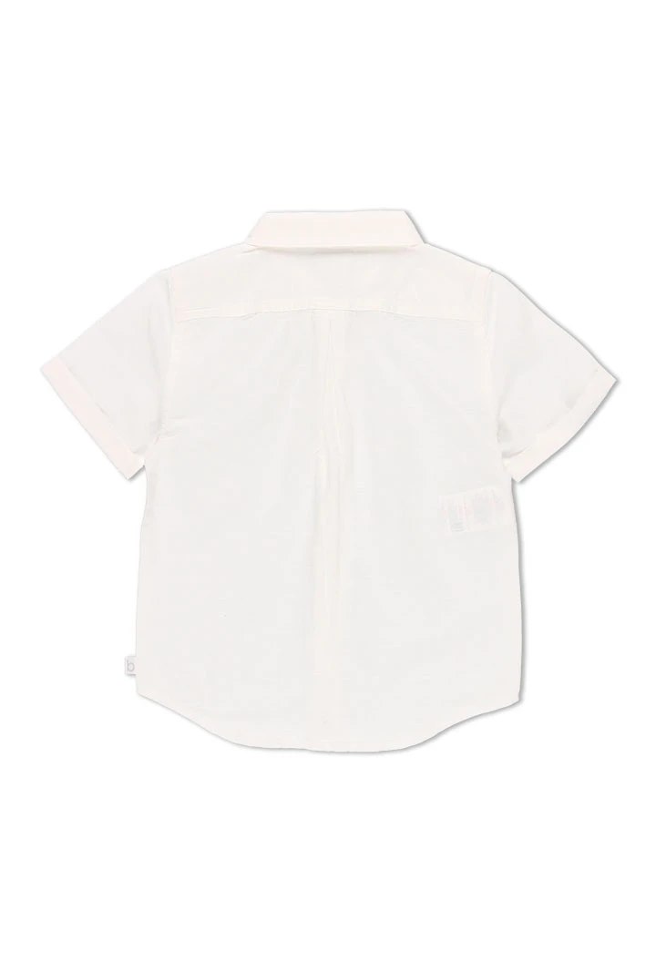 Chemise en lin manche courte pour garçon