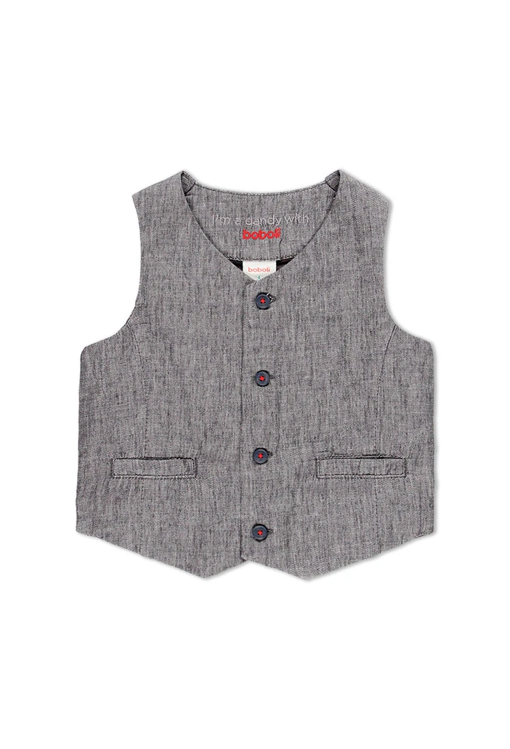 Gilet en lin jean pour garçon