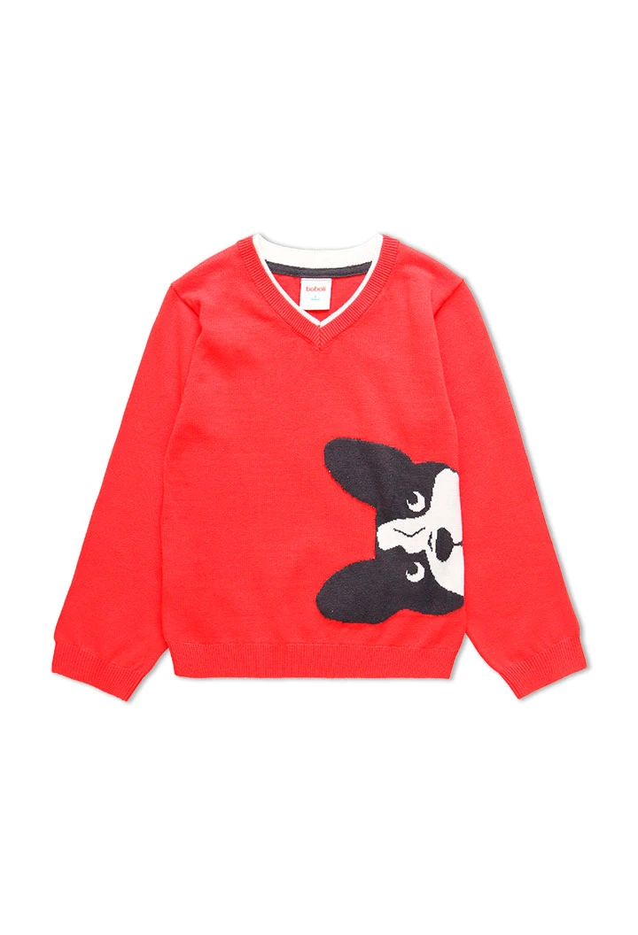 Pull col v pour garçon