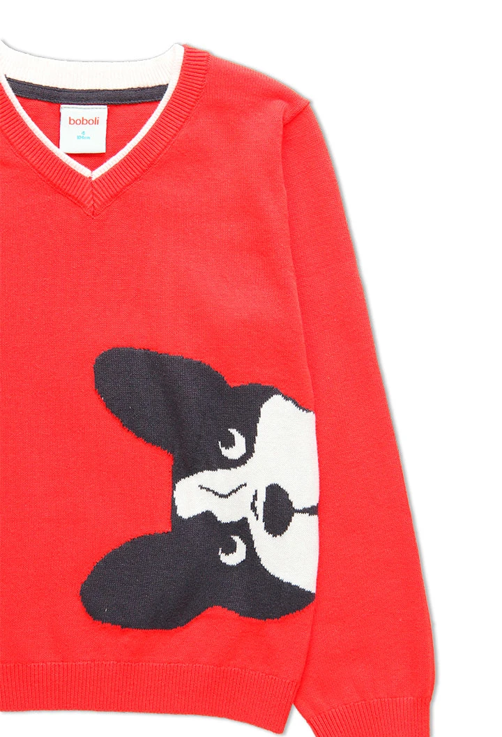 Pull col v pour garçon