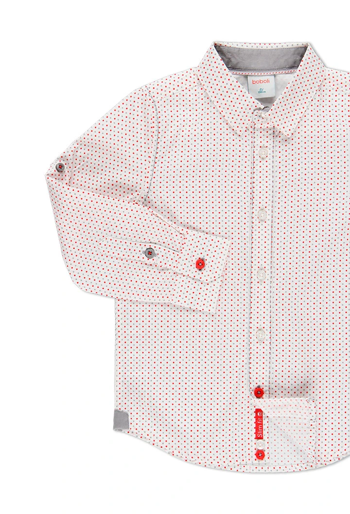 Chemise en popeline géométrique pour garçon