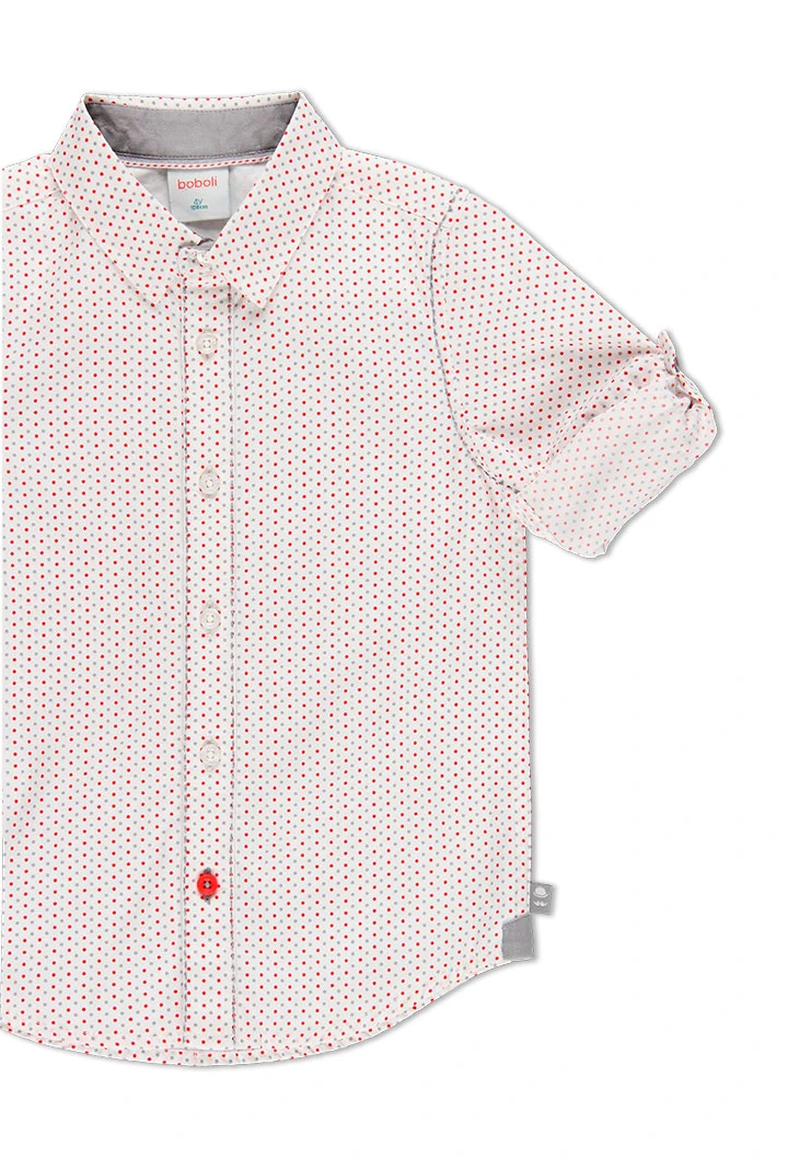 Chemise en popeline géométrique pour garçon