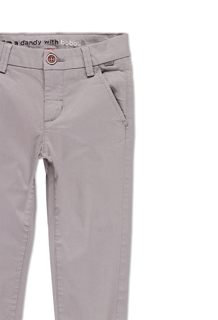 Pantalon stretch en satin pour garçon