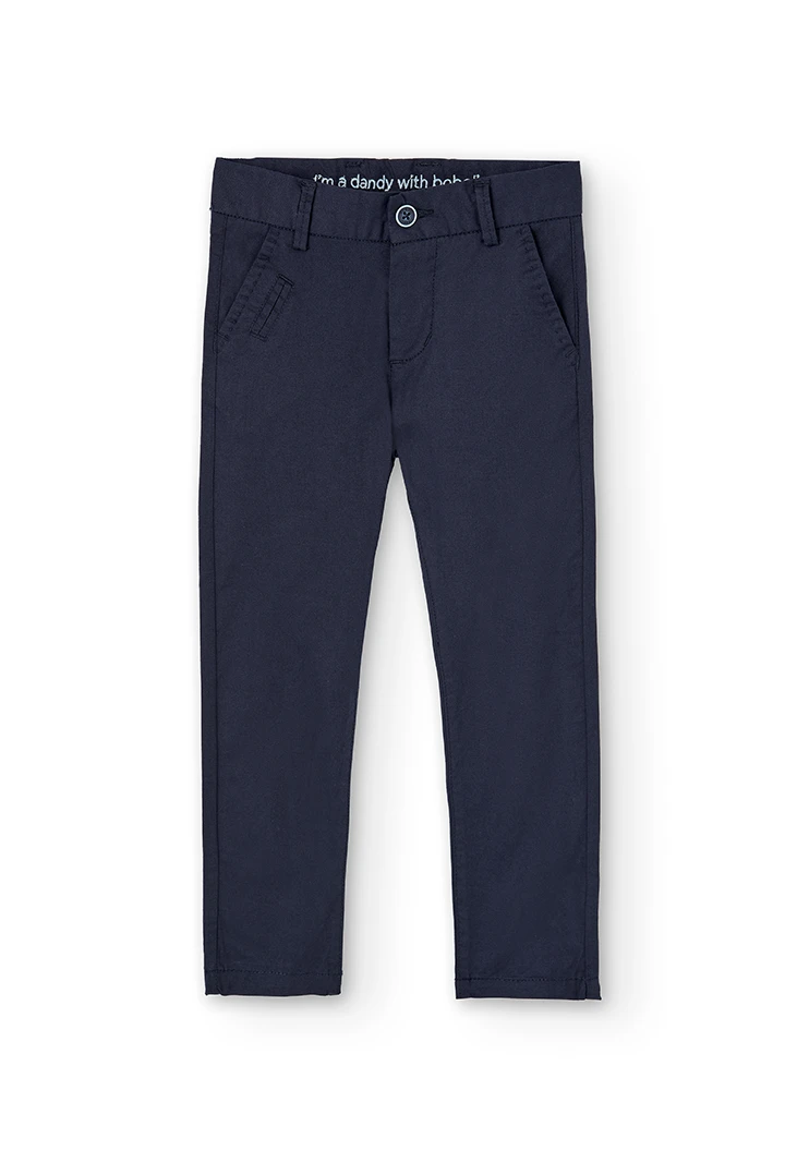 Stretch satin trousers for boy