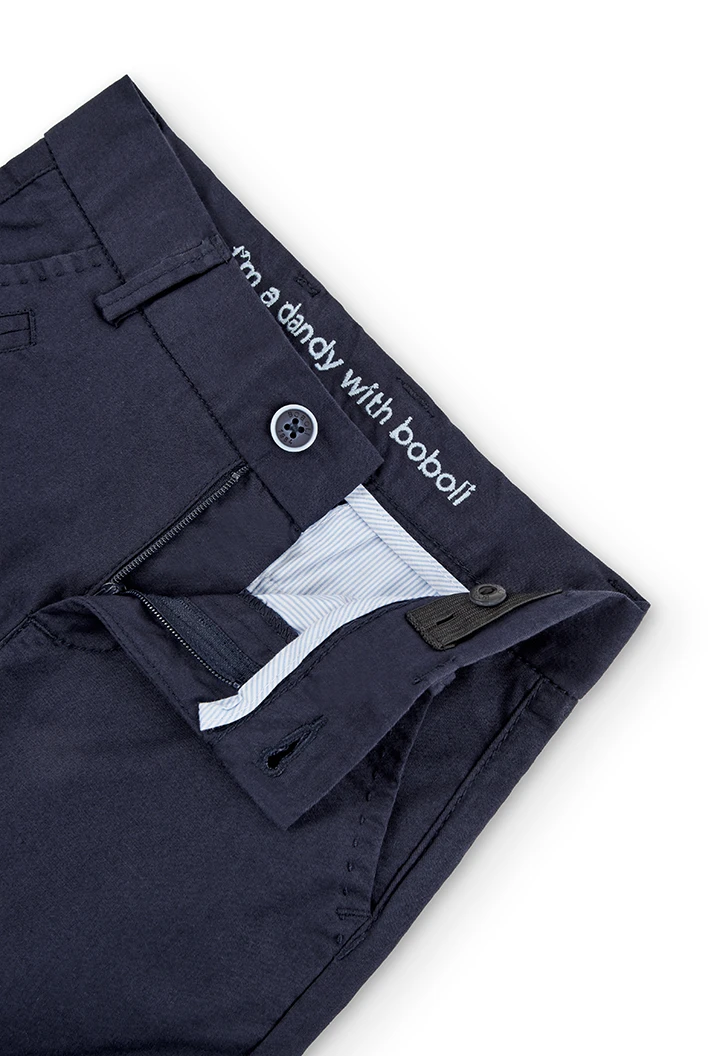 Pantalon stretch en satin pour garçon