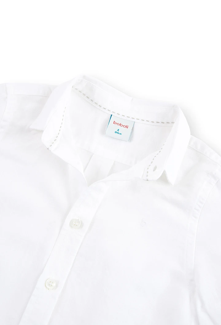 Camisa lino manga larga de niño