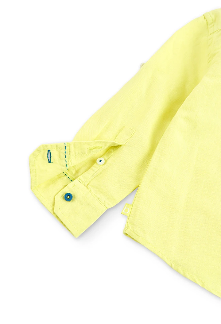 Camisa lino manga larga yellow de niño