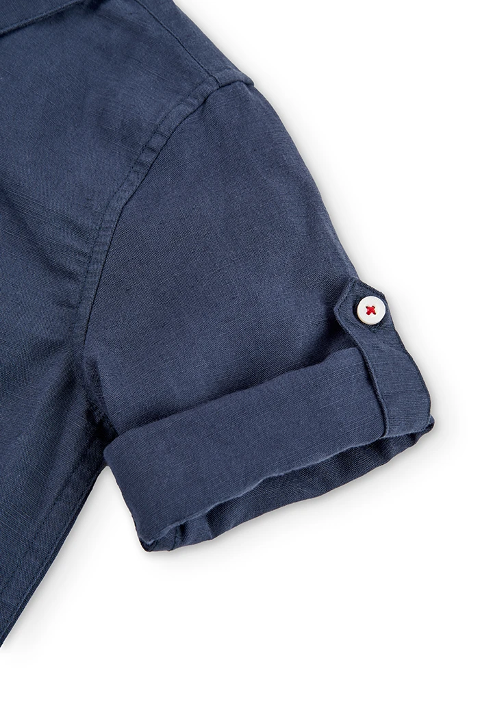 Chemise en lin manche longue pour garçon