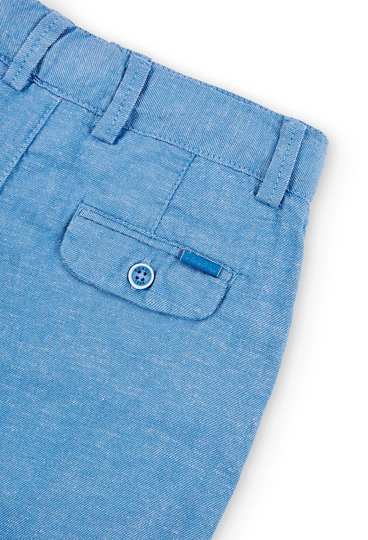 Linen bermuda shorts denim for boy