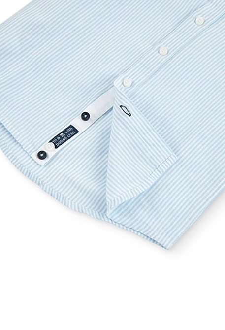 Chemise en lin manche longue à rayures pour garçon