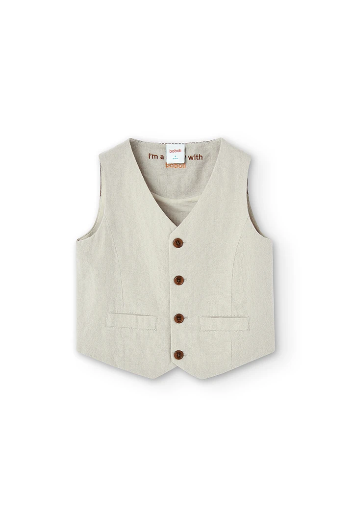 Linen vest combined for boy