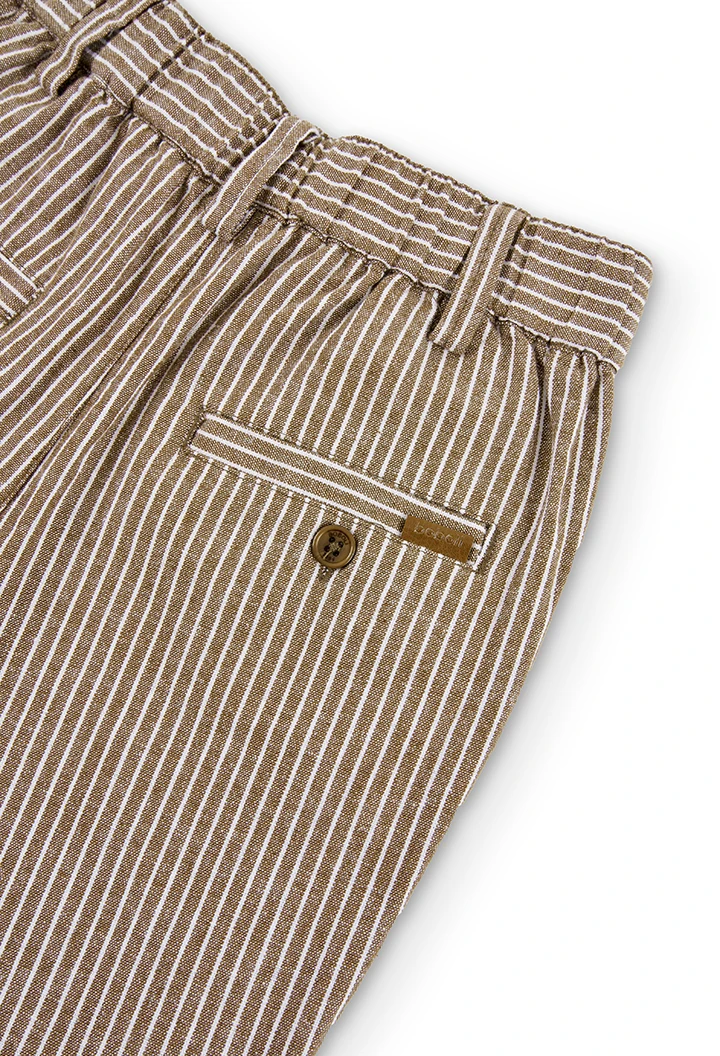 Linen trousers striped for boy