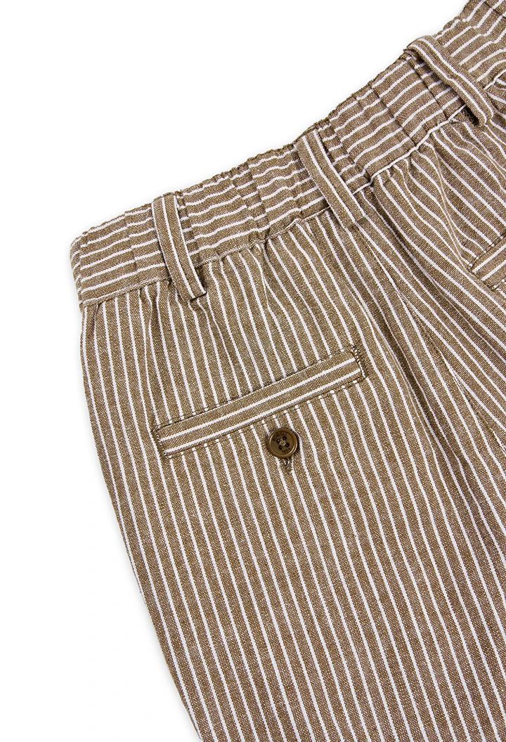Linen bermuda shorts striped for boy