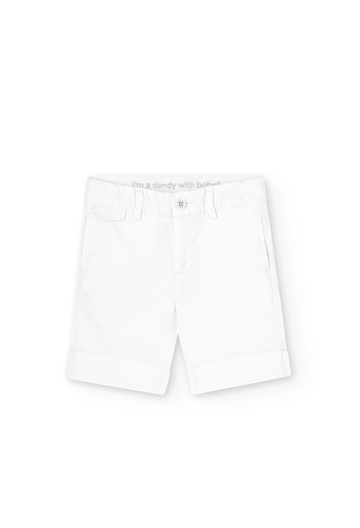 Satin bermuda shorts stretch for boy