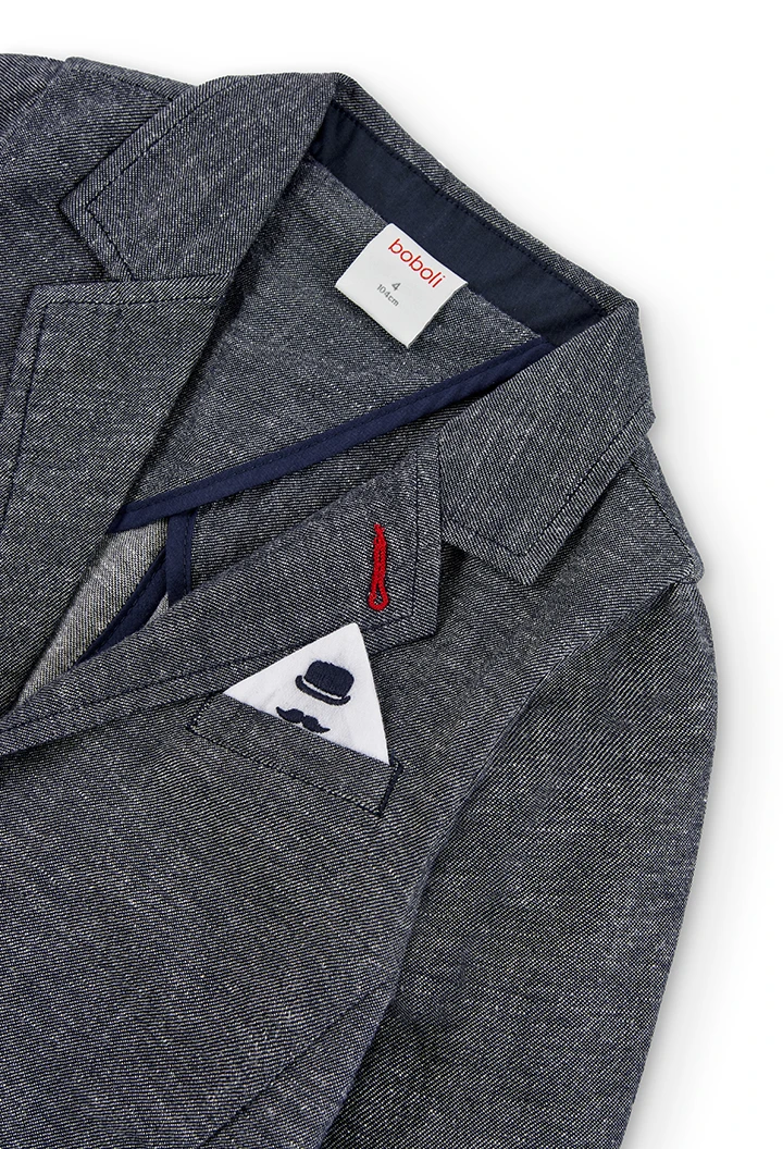 Blazer en lin jean pour garçon