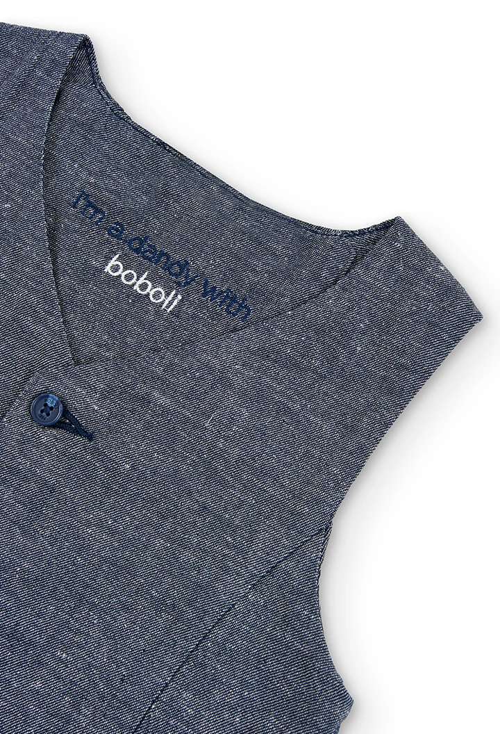 Linen vest denim for boy